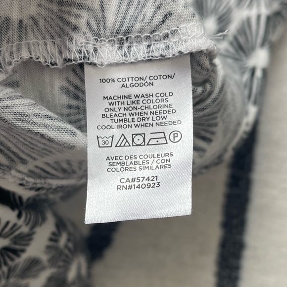 Loft Tie front black and white button down lightweight spaghetti strap top - Picture 4 of 6